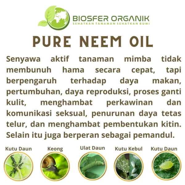 Pestisida Organik Neem Oil By Biosfer Organik-250 ml - Gambar 2