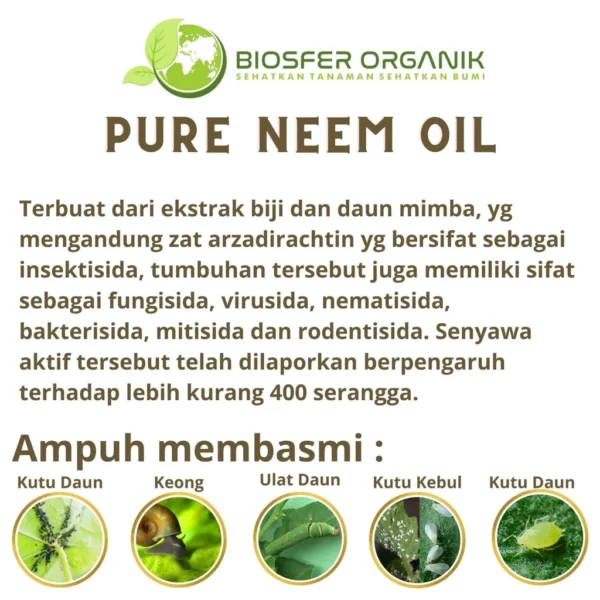 Pestisida Organik Neem Oil By Biosfer Organik-250 ml - Gambar 3