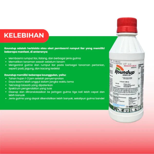 Herbisida Round Up pembasmi rumput gulma 200ml - Gambar 4