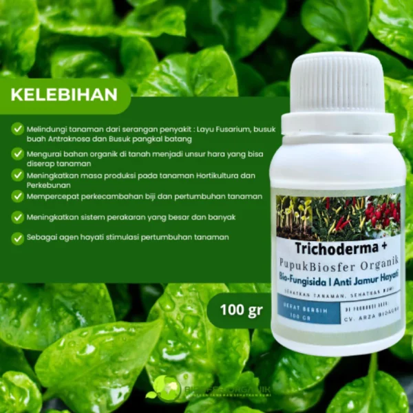 Bio-Fungisida Tricoderma Plus Pupuk Biosfer Anti Jamur Anti Layu-100gr - Gambar 5