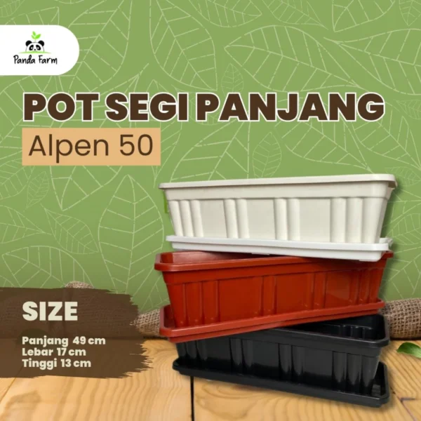 Pot Bunga Tanaman Segi Panjang Alpen no 50